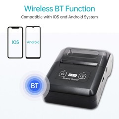 BISOFICE 58mm Portable Thermal Printer 2 Inch Wireless BT USB For IOS