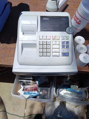 CASIO PCR-262 ELECTRONIC CASH REGISTER WITH DRAWER WHITE WITH KEY