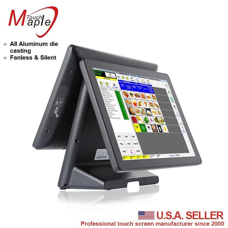 Dual screen POS touch computer all in one I5/8G/128G/15″