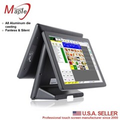 Dual screen POS touch computer all in one I5/8G/128G/15″