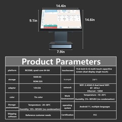 Touch Screen POS Cash Register for Small Business Retail and Restaurant Terminal