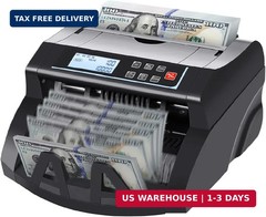 Money Counter Machine Count Value for US Dollar only,UV/MG/MT/IR/DD Detection Bi