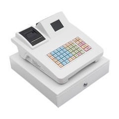 Electronic POS Cash Register System with Dual Displays for Retail Shops