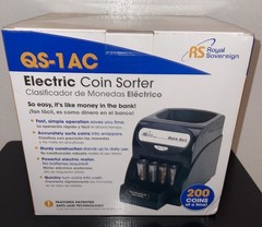 Royal Sovereign QS-1AC Electric Coin Sorter 200 Coins At One Time Anti Jam