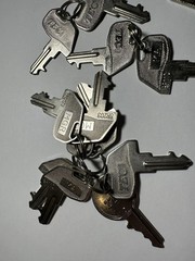 TEC Lot Of 17 Cash Register Keys Various Mix RTR MA MGR 8R203 8R201 2206 2202 +