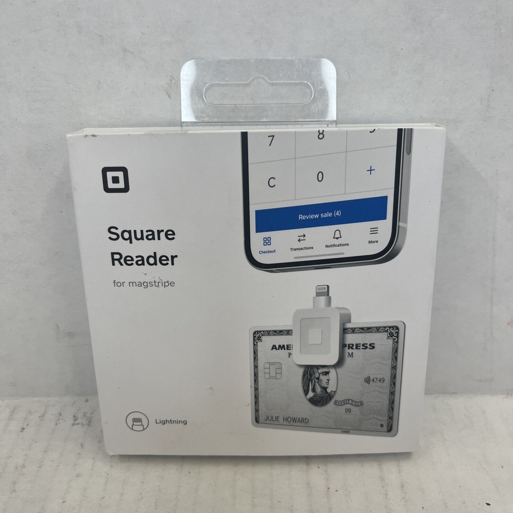 NEW Square – Magstripe Reader with Lightning Connector – Glossy White