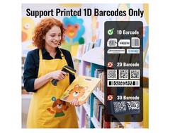 Tera Barcode Scanner Wireless 1D Laser Cordless Barcode Reader USB 5100 Yellow