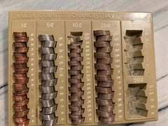 PM Company Coin Counter Change Tray 9.75” X 7.5” Vintage—Tray ONLY