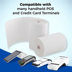 2 1/4” x 72 ft Coreless Thermal Paper Receipt Rolls for Poynt C Smart Termina…