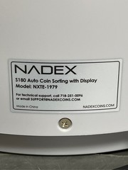 Nadex S180 Digital Coin Counter, Sorter,and Wrapper – Automatically Sorts and Co