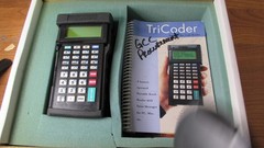 Lot of 2 Worth Data Tricoder model T54 bar code scanners with manuals & Box 2005