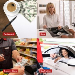 Counterfeit Money Detector Pen 5 Pack Bill Marker Universal False Currency Ch…