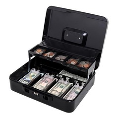 Sturdy Freestanding Cash Box – Sliding Coin Lid & Lock for Ultimate Security