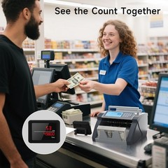Money Counter Machine Pro 2.0 Dual-Motor, Dollar Euro MT/UV/MG/IR/DD/DBL/HLF/CHN