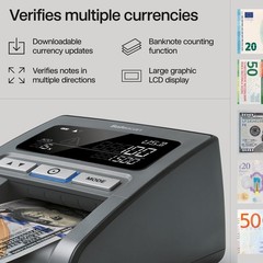 Safescan 185-S Multi-Direction Portable Counterfeit Bill Detector, 7-Point Co…