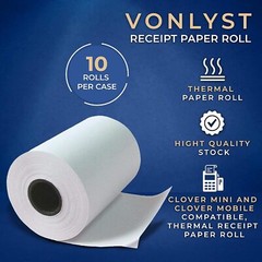 Receipt Paper for Clover Mini and Clover Mobile Thermal Printer 2 1/4 X 80 – 10