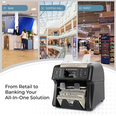 NUCOUN VS-35 Mixed Denomination Money Counter Machine,with Reject Pocket,Supp…