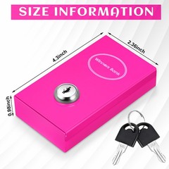 1 Pack Metal Box for Gamblers Pocket Sized Winner Bank Casino Cash Box with 2…