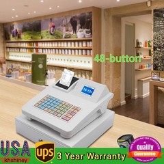 White 48-button Cash Register Cash Register Tabletop Commercial Cash Register