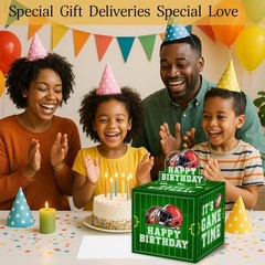 Football Birthday Money Gift Boxes for Cash, Sports Football Birthday Money P…