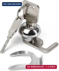 Cash Register Drawer Cam Lock with Quick Clip and 2 Keys – 25.7 x 22mm Replaceme