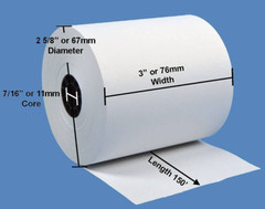 3″ x 150′ 1-Ply Bond Paper NON THERMAL REGISTERROLLS® Star SP700 PAPER