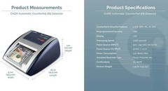 AccuBANKER D450 5-Point Counterfeit Bill Detector, Money Checker, UL Listed