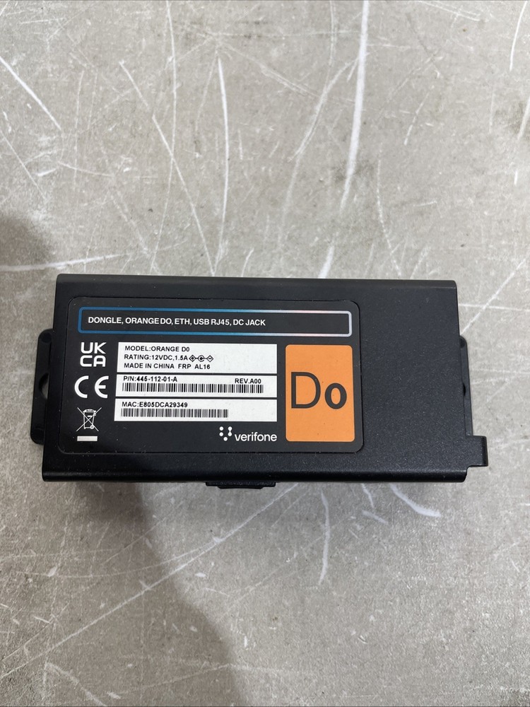 Verifone Orange D0 Dongle POS Terminal Adapter Ethernet USB RJ45 445-112-01-A