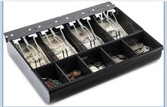 Volcora Cash Drawer Tray – 14.1 x 13 x 2.5 Inch Cash Register Insert