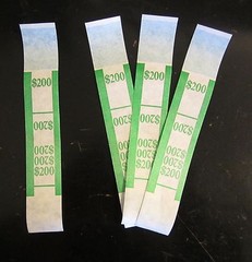200 SELF SEALING GREEN $200 CURRENCY STRAPS MONEY BILL BANDS PMC BRAND STRAP