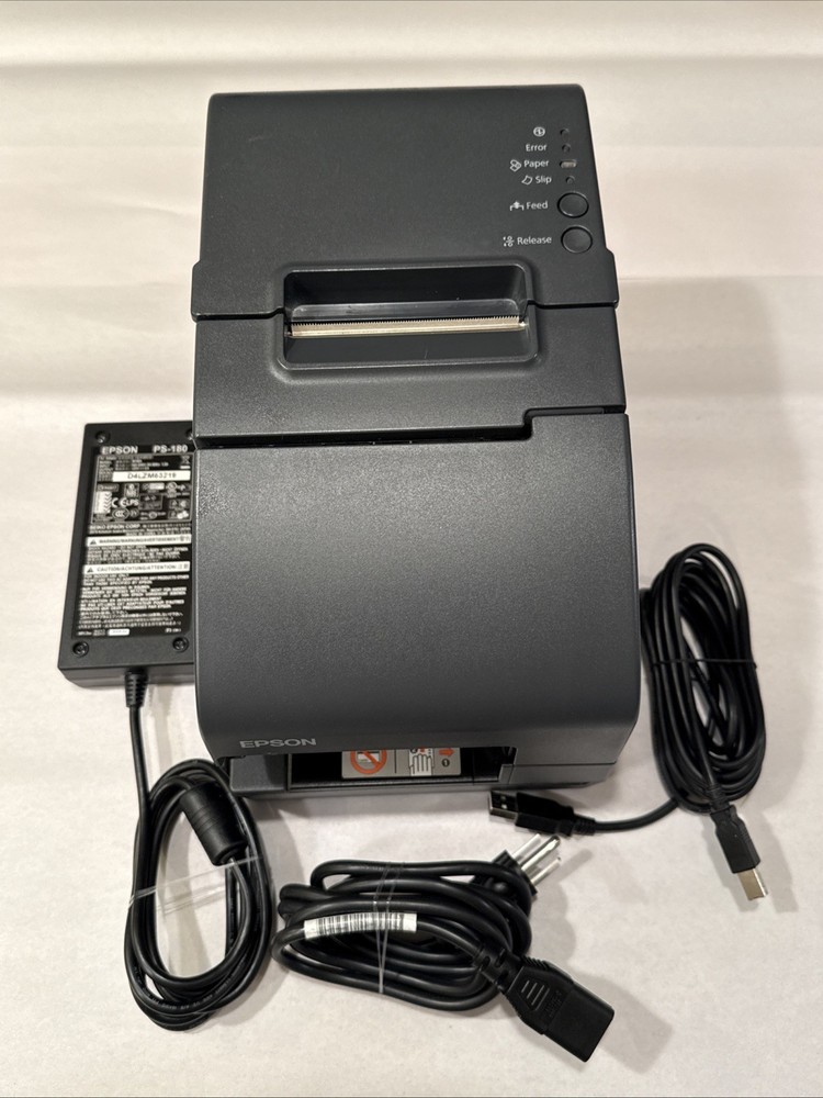Epson TM-H2000 M255A Thermal POS Receipt Printer With Power Cord & USB Cord