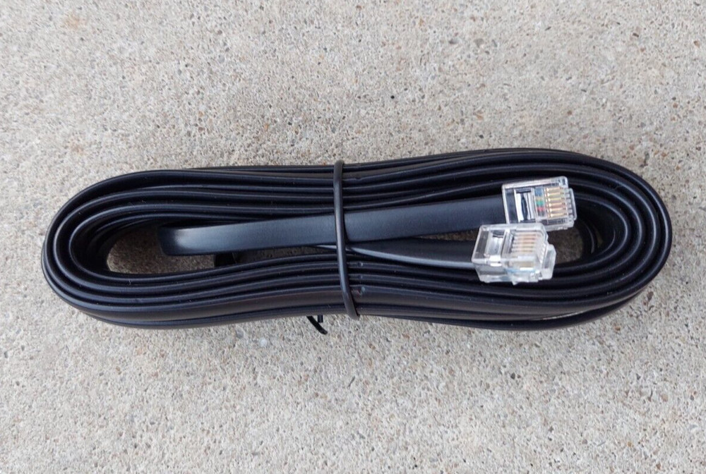 14′ Long RJ12 RJ11 6-pin Serial Cable Fits NCR, Aloha Radiant KDS to Bump Bar