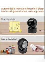 Automatic Omnidirectional Desktop Barcode Scanner, Hands-Free USB Wired QR Ba…