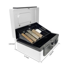 Cash Box with lock and tray, with Tracking & Dual Lock System,money box for c…