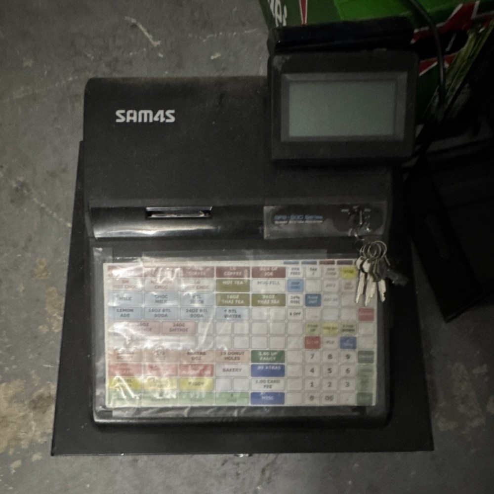 SAM4S Electric POS Cash Register Lockable Key Opening with Keypad and Display