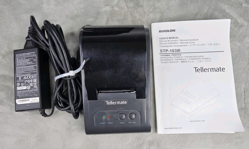 Bixolon STP-103III POS Thermal Receipt Printer Tellermate Serial USB w/ Adapter