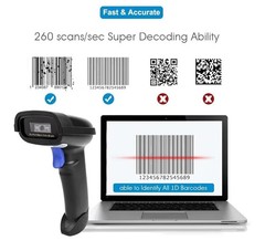 NETUM NT-1228BC Bluetooth Barcode Scanner 2.4G Wireless USB Handheld CCD