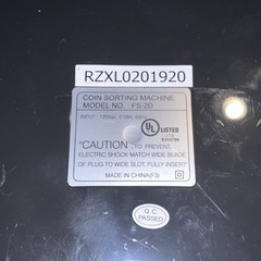 Royal Sovereign FS-2D Electric Coin Sorter – Digital Display USED