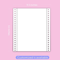 9-1/2 X 11 Inches NCR Continuous Feed Computer Paper 2-Ply, 1000 Count Carbonles