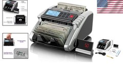 High-Speed Money Counter Machine with UV/MG/IR Counterfeit Detection – Silver