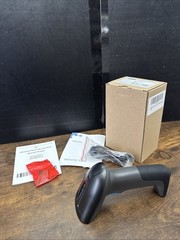 Bluetooth RealInn RL6200 BT Handheld USB 2D Barcode Scanner – Black/Blue NEW NIB