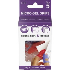 LEE Tippi Fingertip Grips, Assorted, #5, Pack Of 10