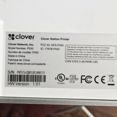 Clover POS Station C500 Terminal P550 Receipt Printer H500 Hub Parts Untested