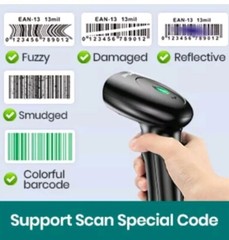 USB Wired Barcode Scanner Anyeast Inventory 2D 1D QR Code Scanners (No Stand)