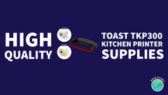 2-Ply Carbonless Paper Rolls for Toast Kitchen Printer – 18 White/Yellow Rolls