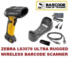 Zebra LS3578-FZ Ultra Rugged Wireless 🔵🦷 Laser Barcode Scanner w/ Cradle! 🔥⭐