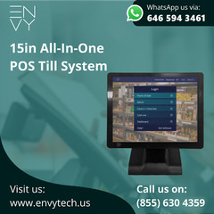 15″ Touchscreen POS Cash Register Till System For Coffee Shops