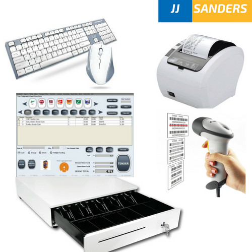 Point of Sale POS system Includes Software Barcode Scanner Thermal Printer Cash