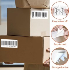 2×1 Direct Thermal Label Paper 1000/Roll for Shipping Barcodes White