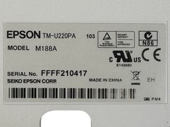 Epson TM-U220PA M188A Dot Matrix POS Receipt Ticket Printer Parallel White